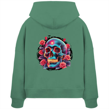 Glow Skull - Womens Organic Boxcut Hoodie