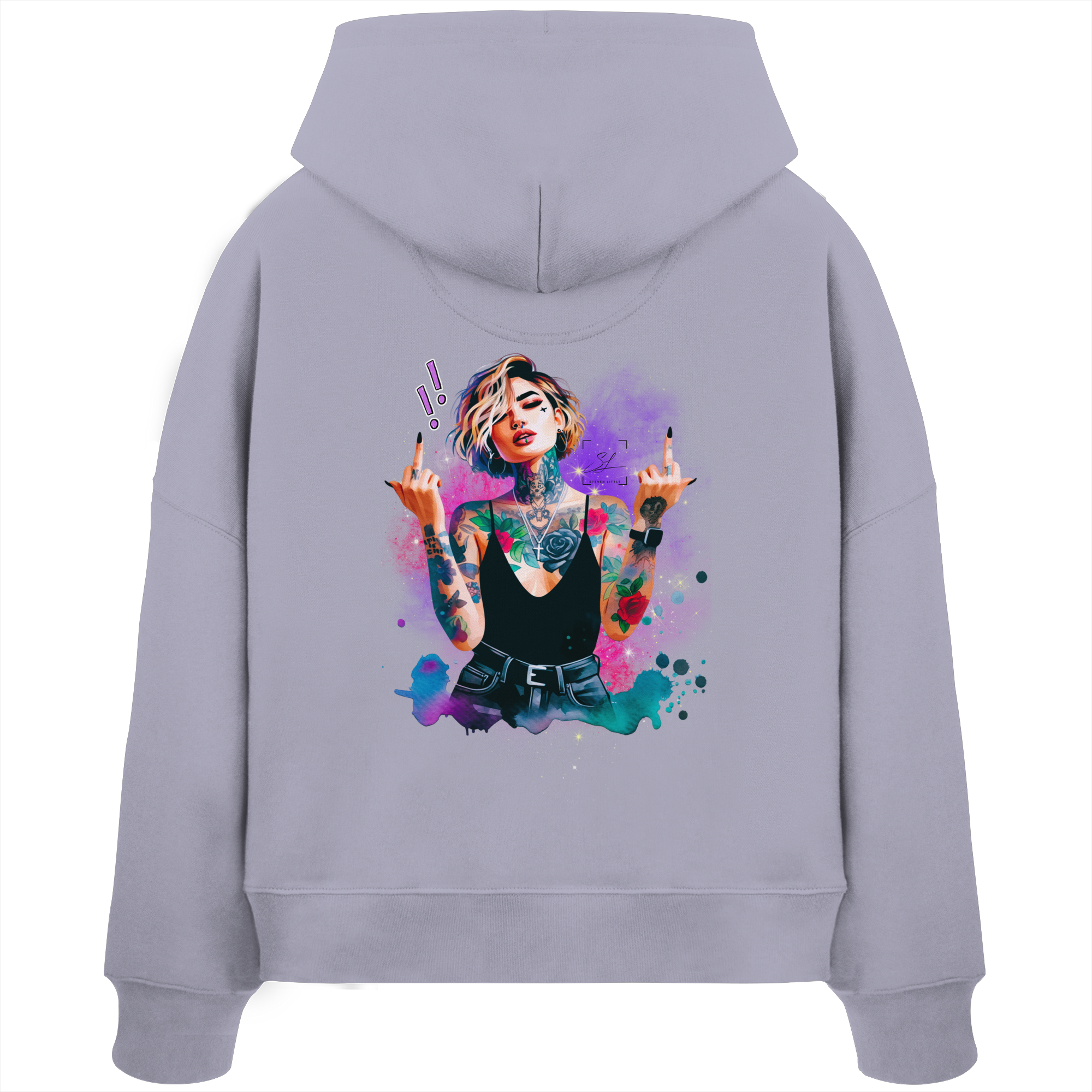 Rebel Rose - Sweat à capuche Boxcut bio pour femme