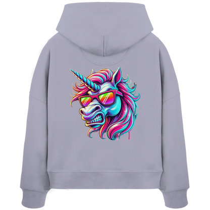 Funky Unicorn - Womens Organic Boxcut Hoodie