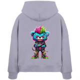 Punk Neon Teddy - Sweat à capuche bio Boxcut pour femme