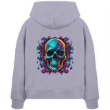 Sweat à capuche bio pour femme Motif crâne galactique