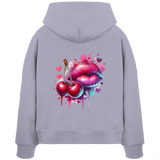 Cherry Kisses - Womens Organic Boxcut Hoodie