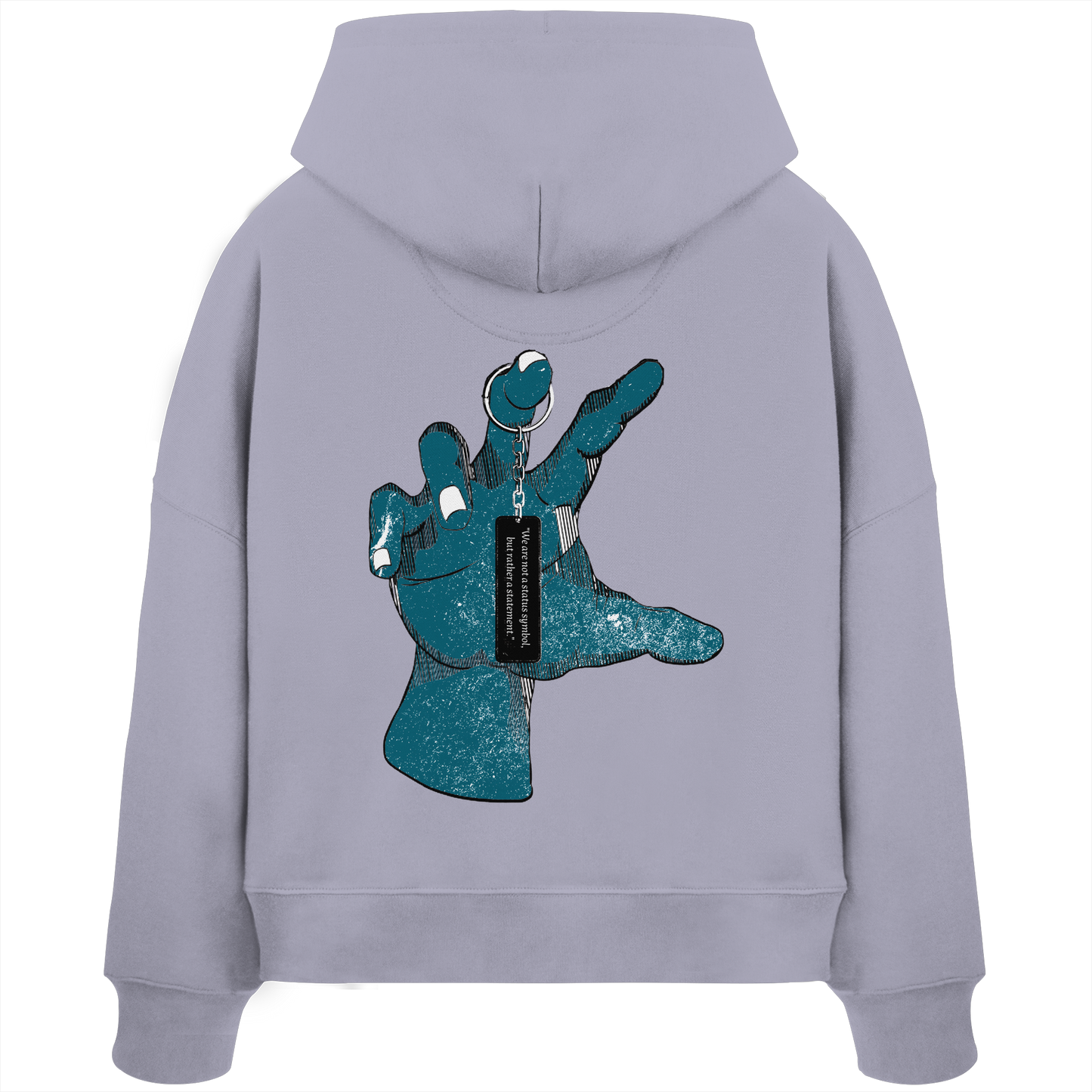 Statement Hand - Womens Organic Boxcut Hoodie