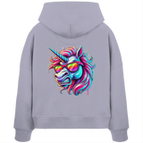 Funky Unicorn - Sweat à capuche bio Boxcut pour femme