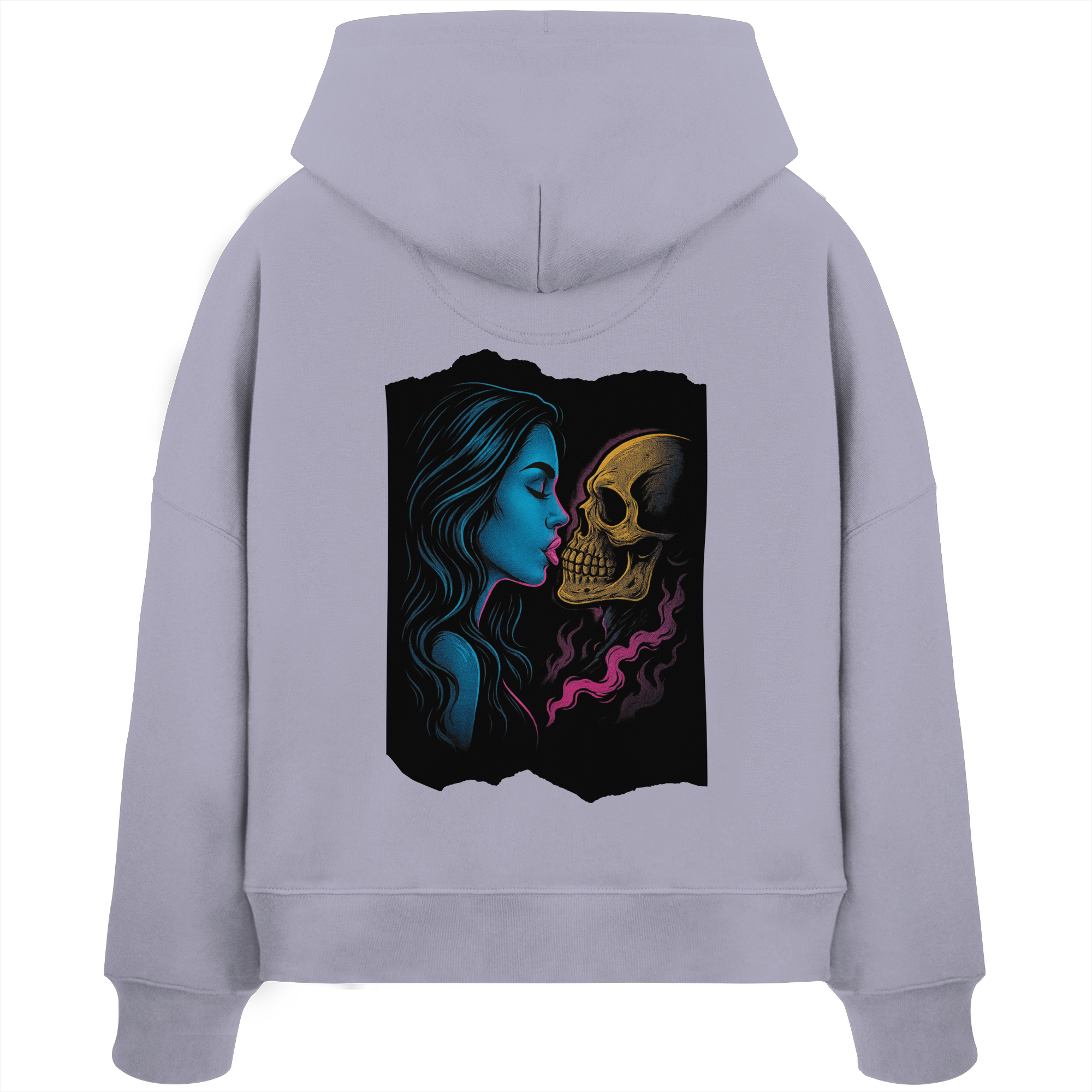 Kissing Skull - Womens Organic Boxcut Hoodie