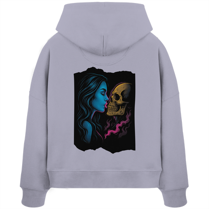 Kissing Skull - Womens Organic Boxcut Hoodie