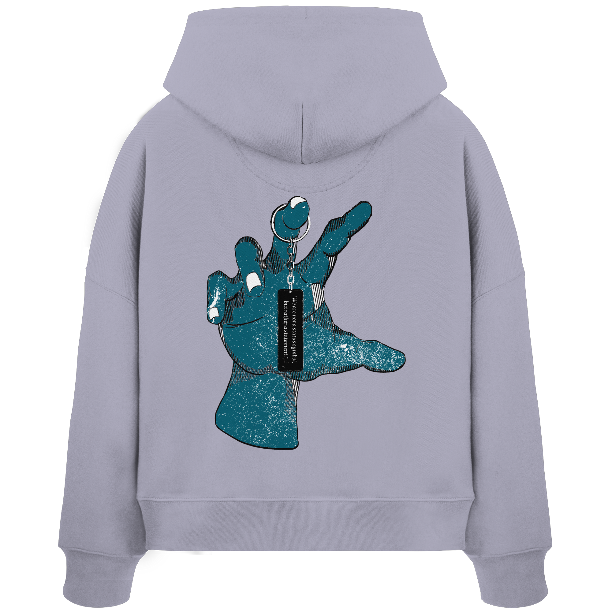 Statement Hand - Sweat à capuche bio Boxcut pour femme