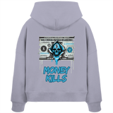 Money Kills - Sweat à capuche bio Boxcut pour femme