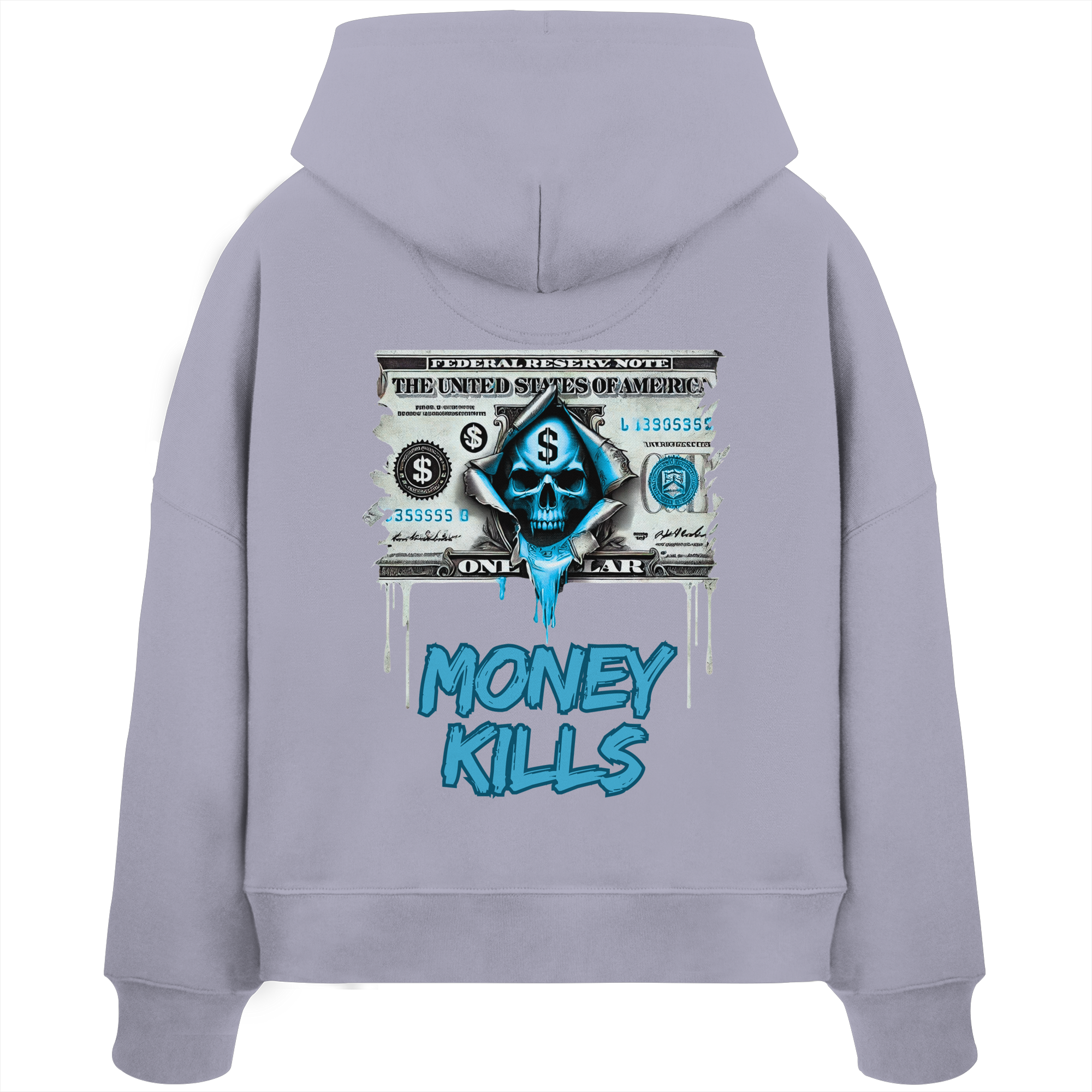 Money Kills - Sweat à capuche bio Boxcut pour femme