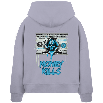 Money Kills - Womens Organic Boxcut Hoodie