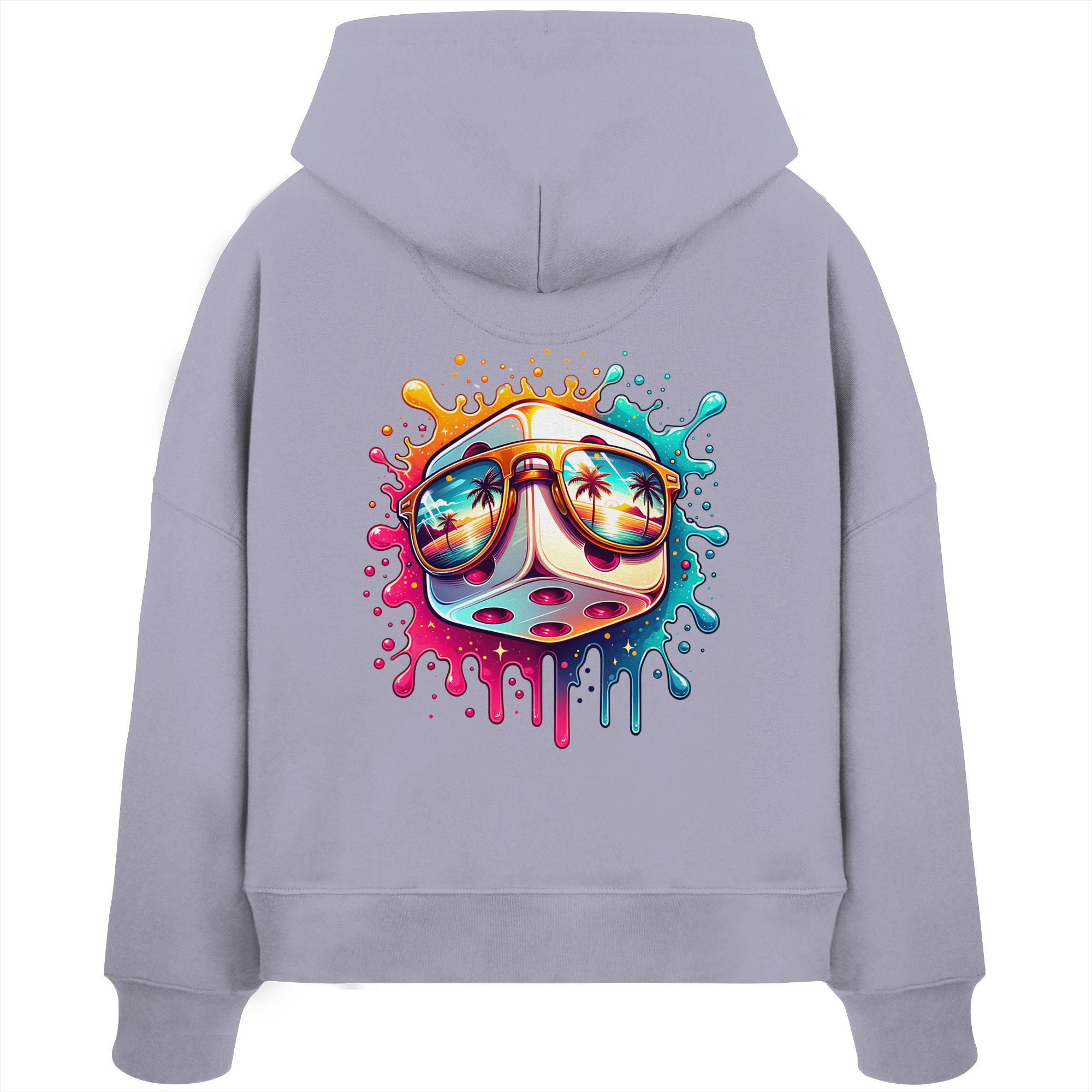 Sunset Vibes Dice - Womens Organic Boxcut Hoodie