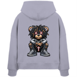 Bad Ass Teddy - Womens Organic Boxcut Hoodie