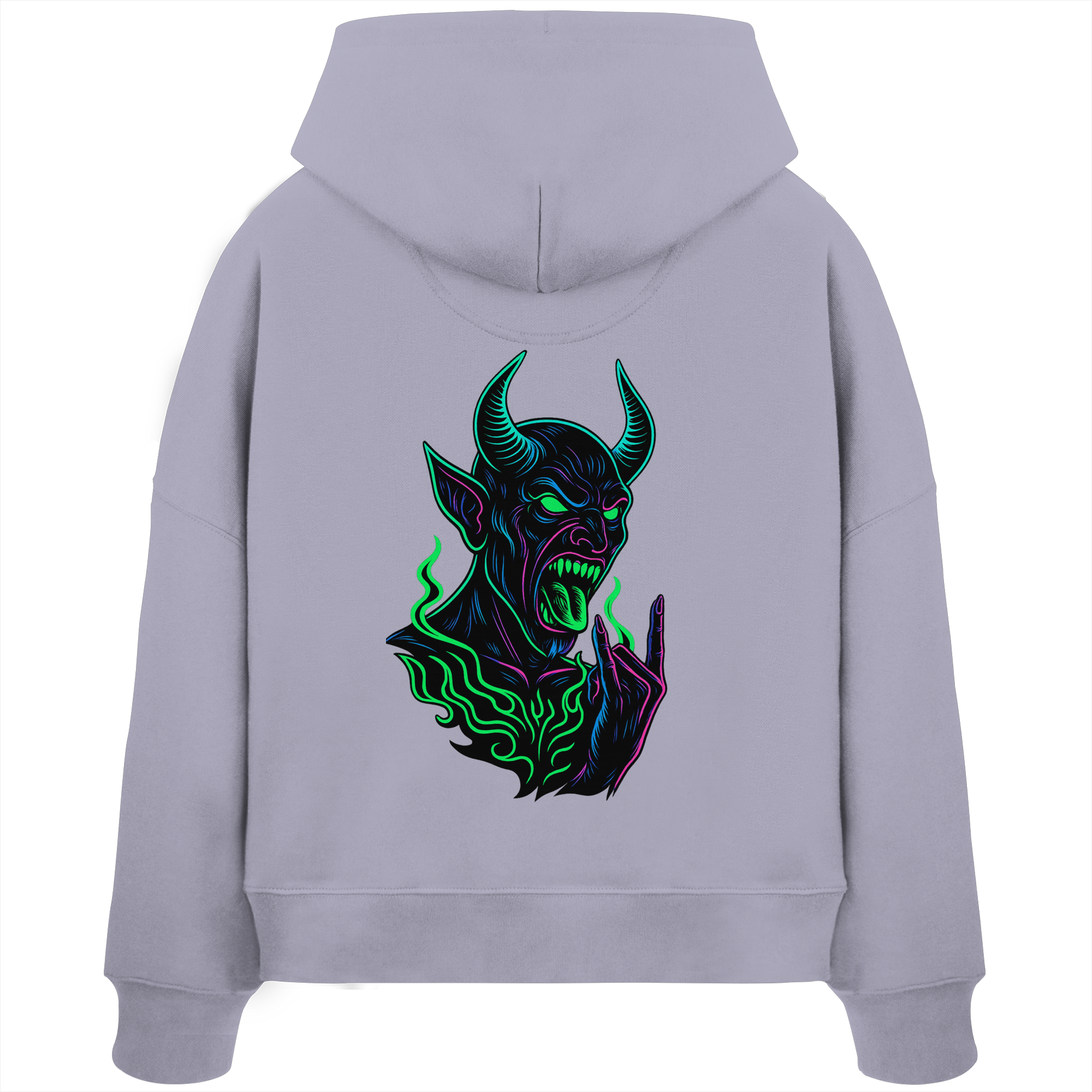 Neon Hellfire - Womens Organic Boxcut Hoodie