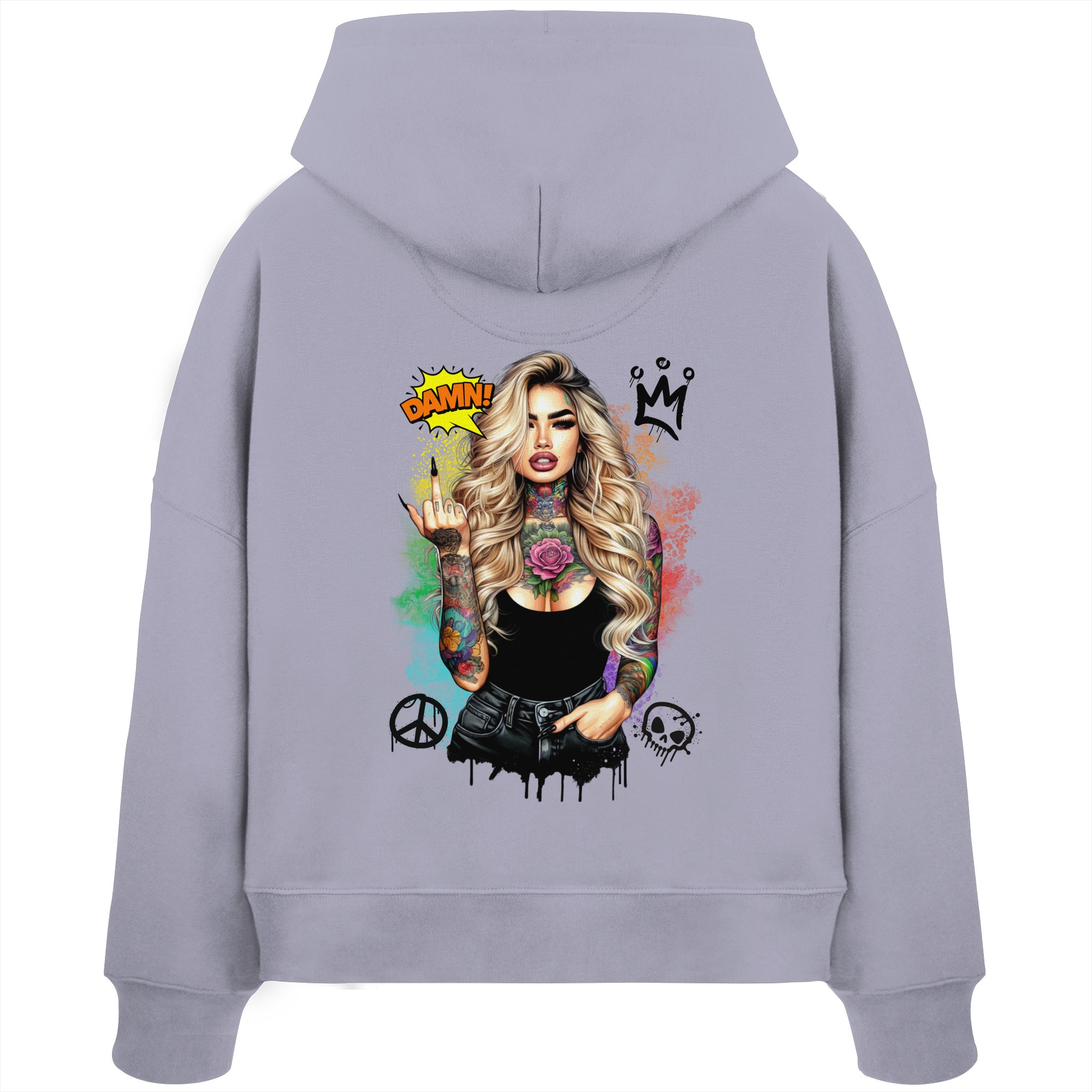 Ink Queen - Womens Organic Boxcut Hoodie