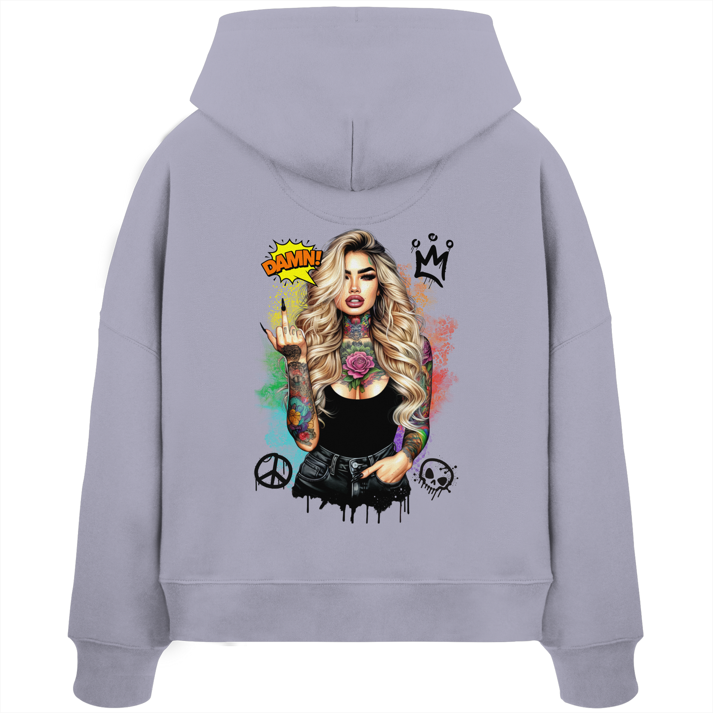 Ink Queen - Womens Organic Boxcut Hoodie
