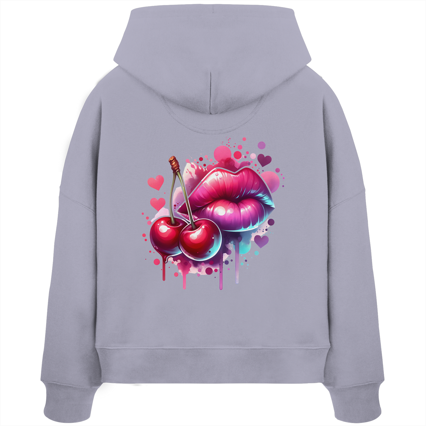 Cherry Kiss - Womens Organic Boxcut Hoodie