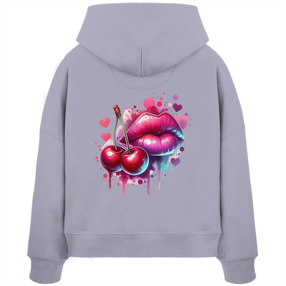 Cherry Kiss - Womens Organic Boxcut Hoodie
