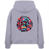 Sweat à capuche bio Boxcut pour femme avec motif tête de mort phosphorescente