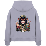 Jungle Ink Monkey - Womens Organic Boxcut Hoodie