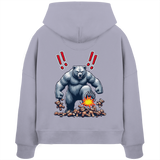 Teddy Terror - Womens Organic Boxcut Hoodie