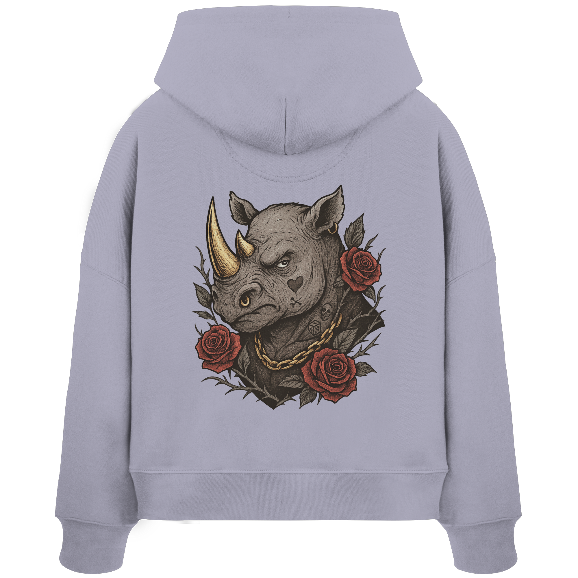 Inked Rhino - Womens Organic Boxcut Hoodie