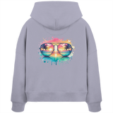 Tropical Sunset Glasses - Womens Organic Boxcut Hoodie