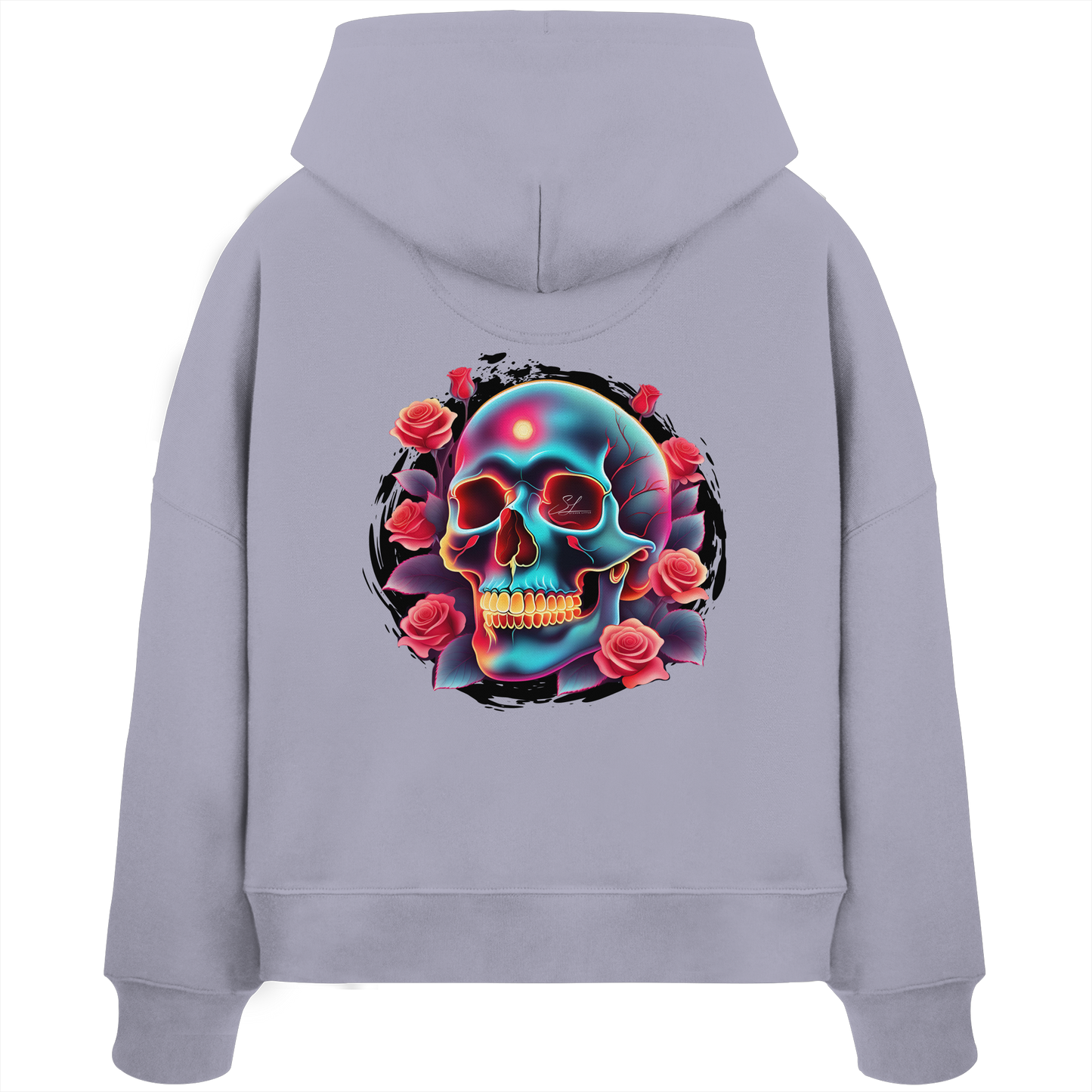 Glow Skull - Womens Organic Boxcut Hoodie