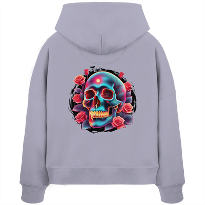 Glow Skull - Womens Organic Boxcut Hoodie