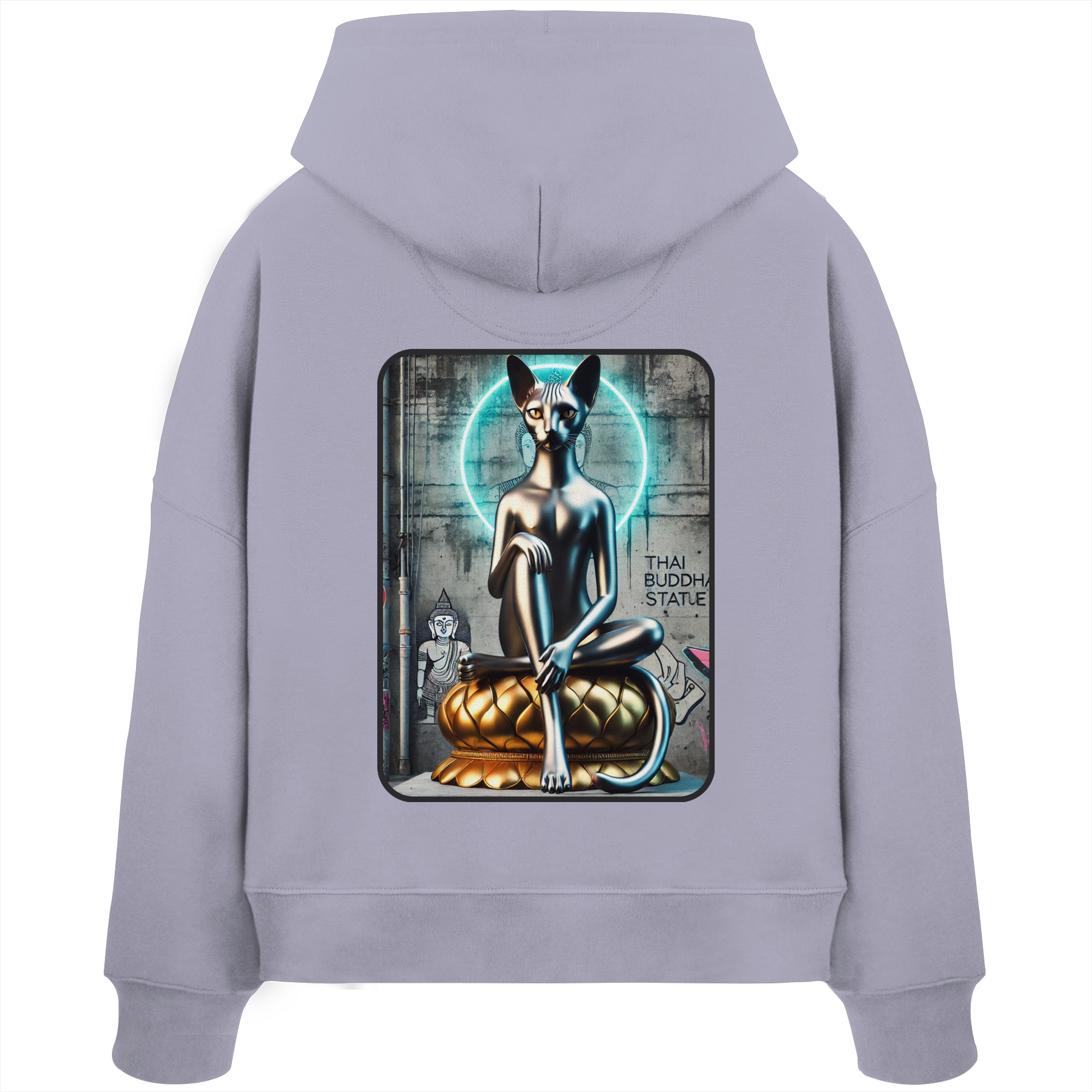 Mystic Cat - Womens Organic Boxcut Hoodie