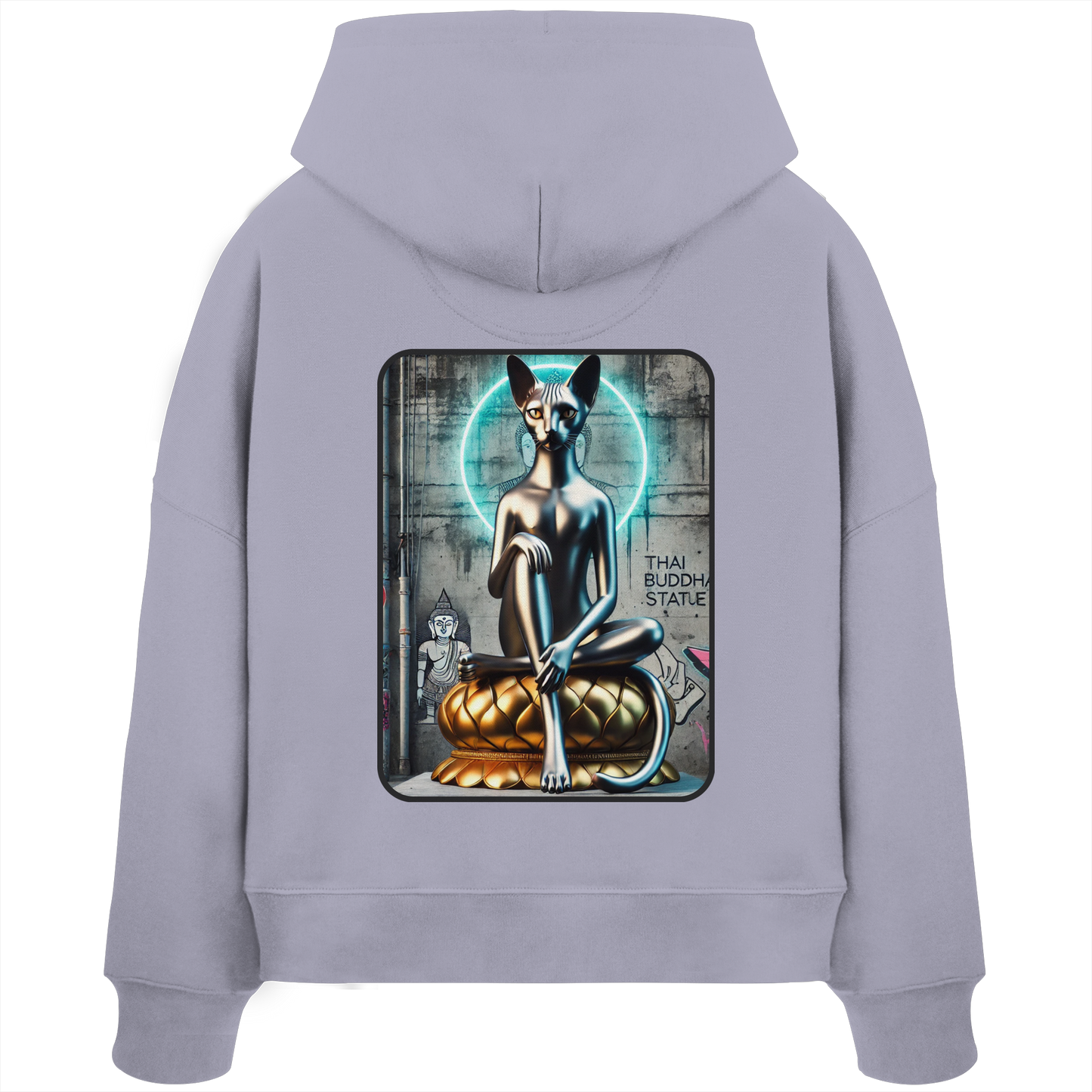 Mystic Cat - Womens Organic Boxcut Hoodie