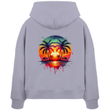 Tropical Sunset - Womens Organic Boxcut Hoodie
