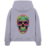 Sweat à capuche bio Boxcut pour femme Motif tête de mort psychédélique
