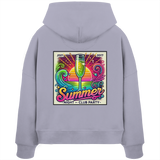 Summer Party Vibes - Womens Organic Boxcut Hoodie