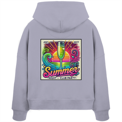 Summer Party Vibes - Womens Organic Boxcut Hoodie