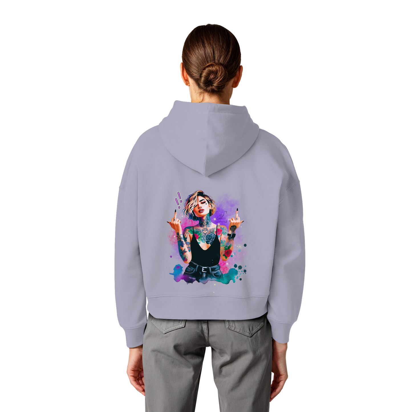 Rebel Rose - Womens Organic Boxcut Hoodie