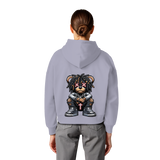 Bad Ass Teddy - Womens Organic Boxcut Hoodie