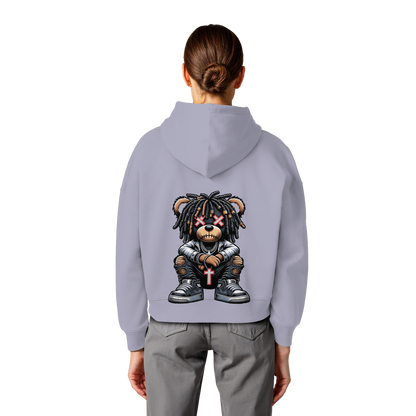 Bad Ass Teddy - Womens Organic Boxcut Hoodie