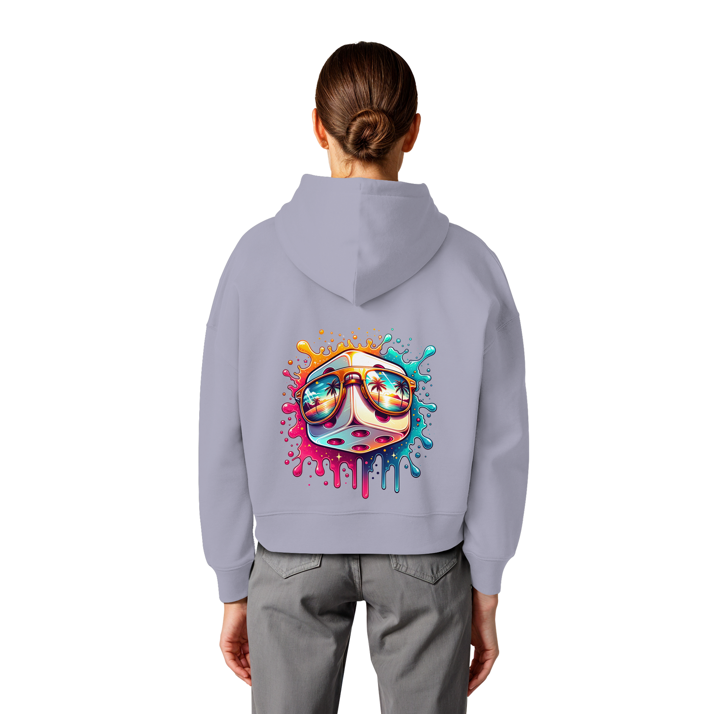 Sunset Vibes Dice - Womens Organic Boxcut Hoodie