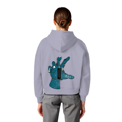 Statement Hand - Womens Organic Boxcut Hoodie