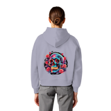 Sweat à capuche bio Boxcut pour femme avec motif tête de mort phosphorescente