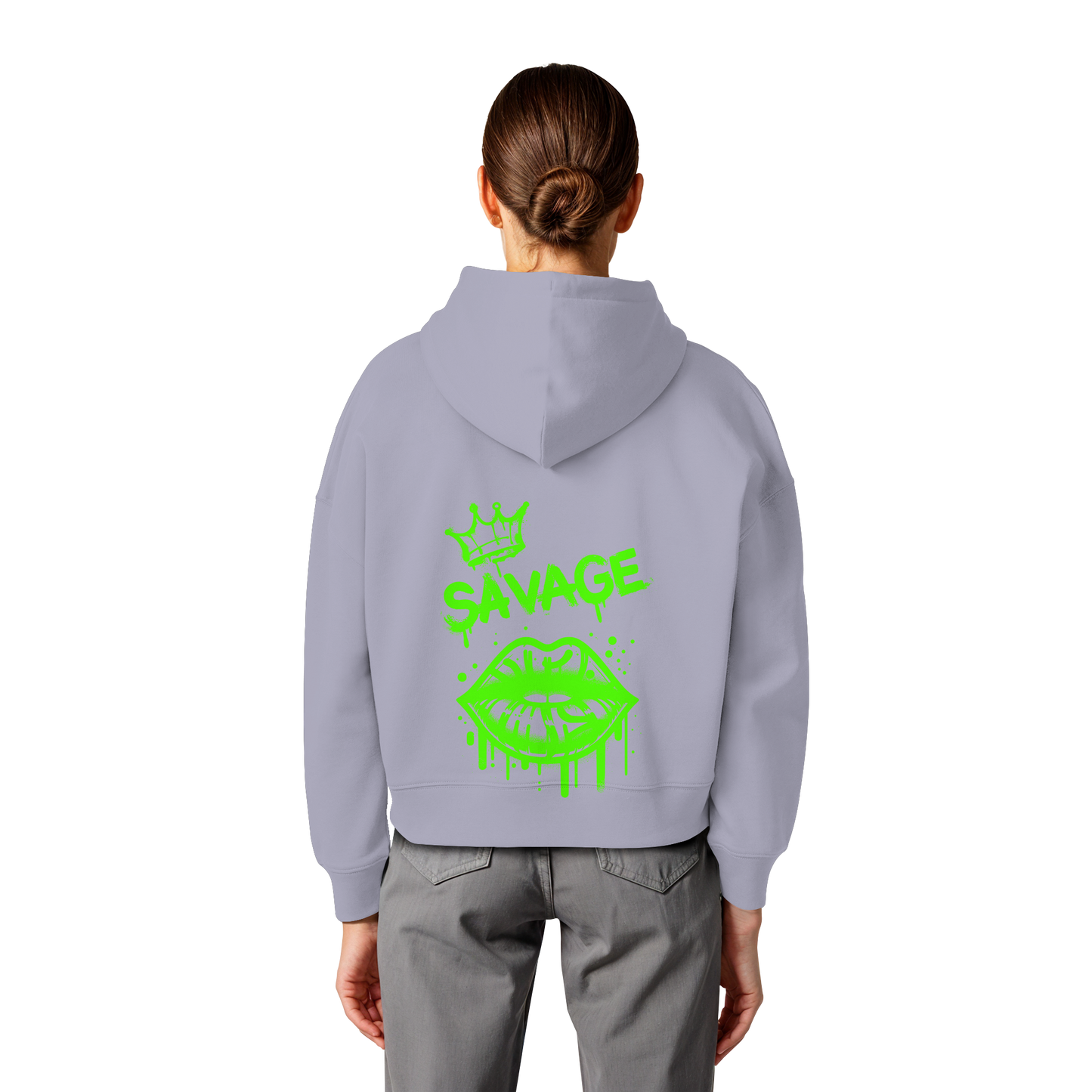 Kiss of Attitude - Womens Organic Boxcut Hoodie