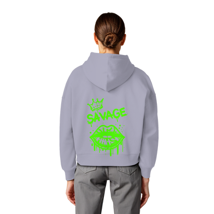 Kiss of Attitude - Womens Organic Boxcut Hoodie