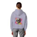 Sweat à capuche bio Boxcut pour femme avec motif tête de mort florale