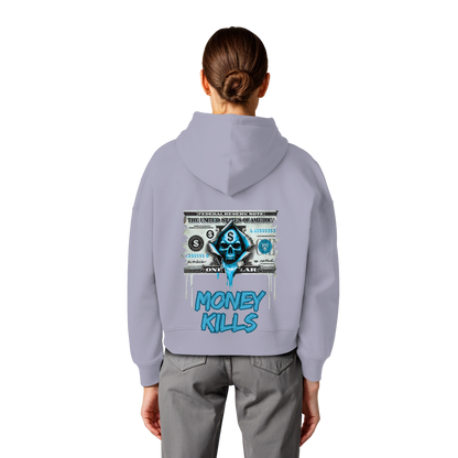 Money Kills - Womens Organic Boxcut Hoodie