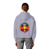 Tropical Sunset - Womens Organic Boxcut Hoodie