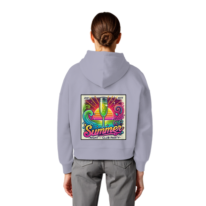Summer Party Vibes - Womens Organic Boxcut Hoodie