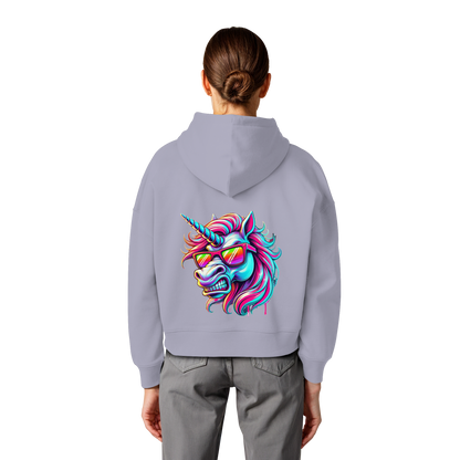 Funky Unicorn - Womens Organic Boxcut Hoodie