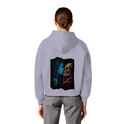 Kissing Skull - Womens Organic Boxcut Hoodie