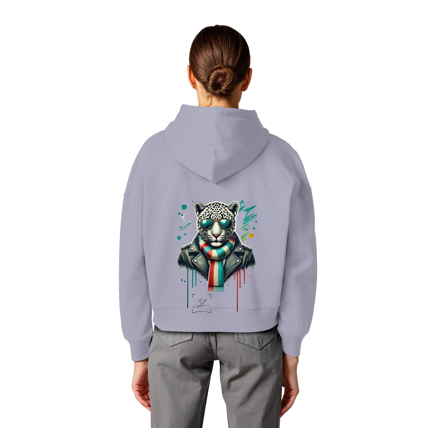 Urban Leopard - Womens Organic Boxcut Hoodie