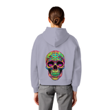 Sweat à capuche bio Boxcut pour femme Motif tête de mort psychédélique